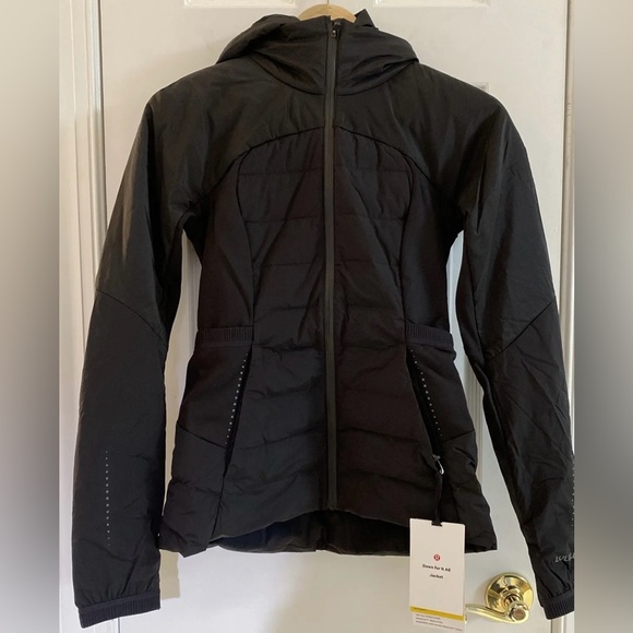 lululemon athletica Jackets & Blazers - Lululemon WOMEN’S Size 4 DOWN FOR IT ALL JACKET LW4BY7S 700 Fill BLACK NEW NWT